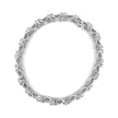 14K White Gold 6-1/3 Cttw Round Brilliant-Cut Diamond Round Cluster & X-Link 7