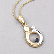 0.19 Carat Genuine Blue Sapphire .925 Sterling Silver Pendant - Pendants - Custom Crafting Alliance, LLC