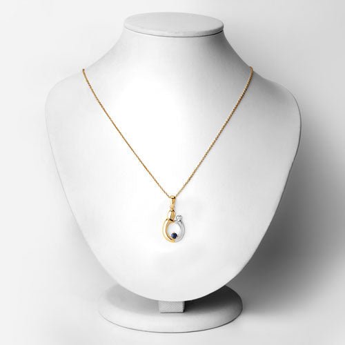 0.19 Carat Genuine Blue Sapphire .925 Sterling Silver Pendant - Pendants - Custom Crafting Alliance, LLC