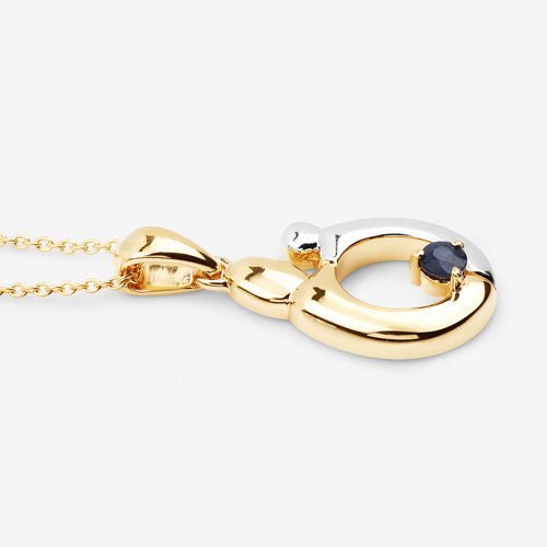 0.19 Carat Genuine Blue Sapphire .925 Sterling Silver Pendant - Pendants - Custom Crafting Alliance, LLC
