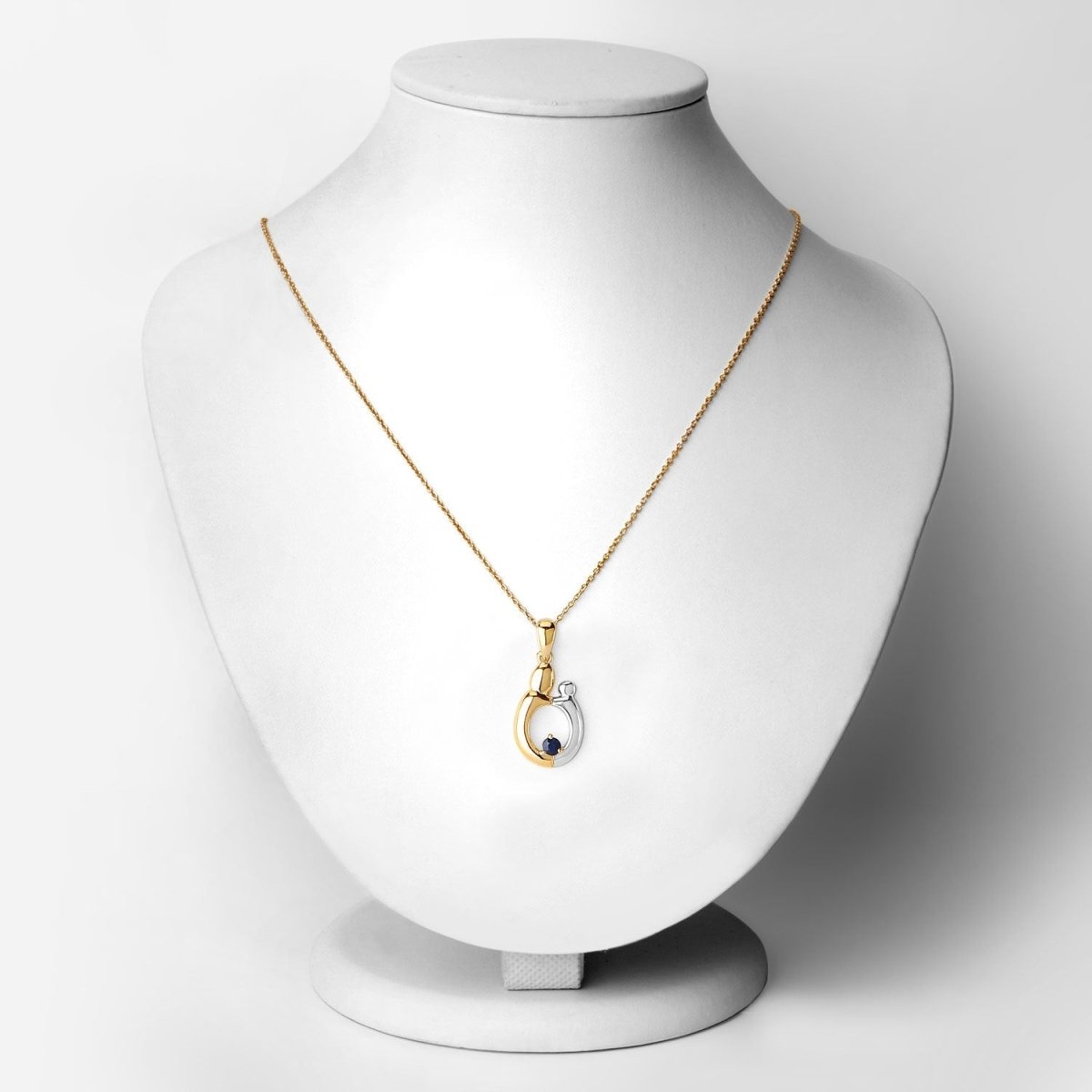 0.19 Carat Genuine Blue Sapphire .925 Sterling Silver Pendant - Pendants - Custom Crafting Alliance, LLC