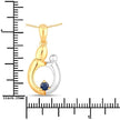 0.19 Carat Genuine Blue Sapphire .925 Sterling Silver Pendant - Pendants - Custom Crafting Alliance, LLC