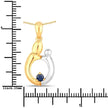 0.19 Carat Genuine Blue Sapphire .925 Sterling Silver Pendant - Pendants - Custom Crafting Alliance, LLC