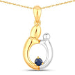 0.19 Carat Genuine Blue Sapphire .925 Sterling Silver Pendant - Pendants - Custom Crafting Alliance, LLC