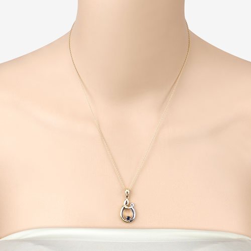 0.19 Carat Genuine Blue Sapphire .925 Sterling Silver Pendant - Pendants - Custom Crafting Alliance, LLC
