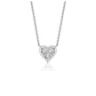 Diamond Heart Design Pendant in 14k White Gold