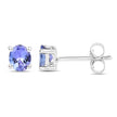 0.66 Carat Genuine Tanzanite .925 Sterling Silver Earrings