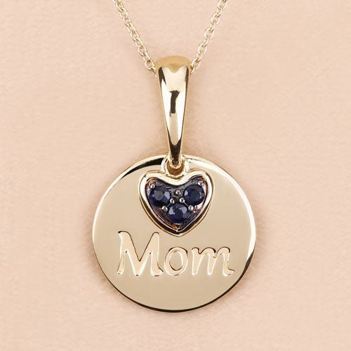 0.20 Carat Genuine Blue Sapphire .925 Sterling Silver Pendant - Pendants - Custom Crafting Alliance, LLC