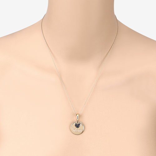 0.20 Carat Genuine Blue Sapphire .925 Sterling Silver Pendant - Pendants - Custom Crafting Alliance, LLC