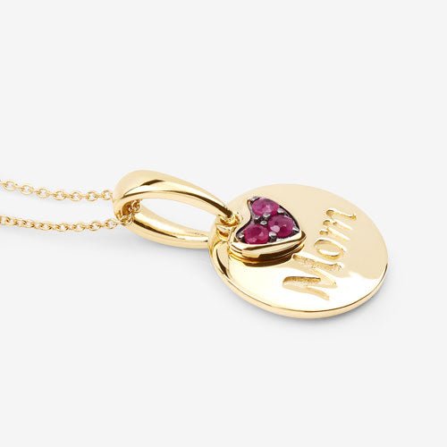 0.20 Carat Genuine Ruby .925 Sterling Silver Pendant - Pendants - Custom Crafting Alliance, LLC