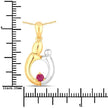 0.20 Carat Genuine Ruby .925 Sterling Silver Pendant - Pendants - Custom Crafting Alliance, LLC