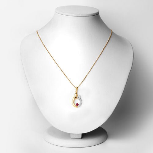 0.20 Carat Genuine Ruby .925 Sterling Silver Pendant - Pendants - Custom Crafting Alliance, LLC