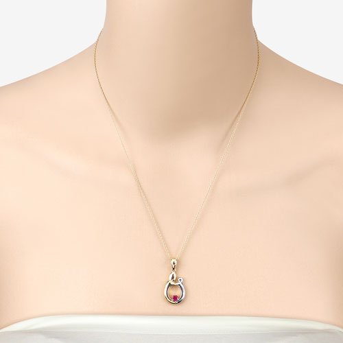 0.20 Carat Genuine Ruby .925 Sterling Silver Pendant - Pendants - Custom Crafting Alliance, LLC