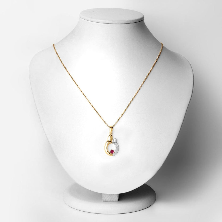 0.20 Carat Genuine Ruby .925 Sterling Silver Pendant - Pendants - Custom Crafting Alliance, LLC