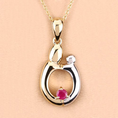 0.20 Carat Genuine Ruby .925 Sterling Silver Pendant - Pendants - Custom Crafting Alliance, LLC