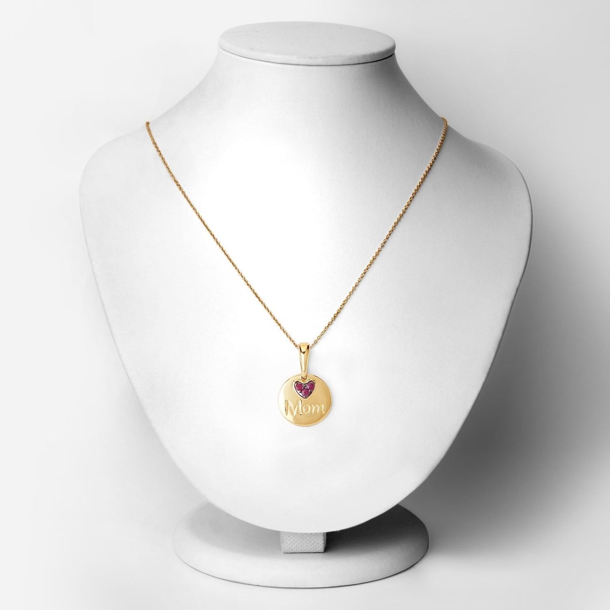 0.20 Carat Genuine Ruby .925 Sterling Silver Pendant - Pendants - Custom Crafting Alliance, LLC