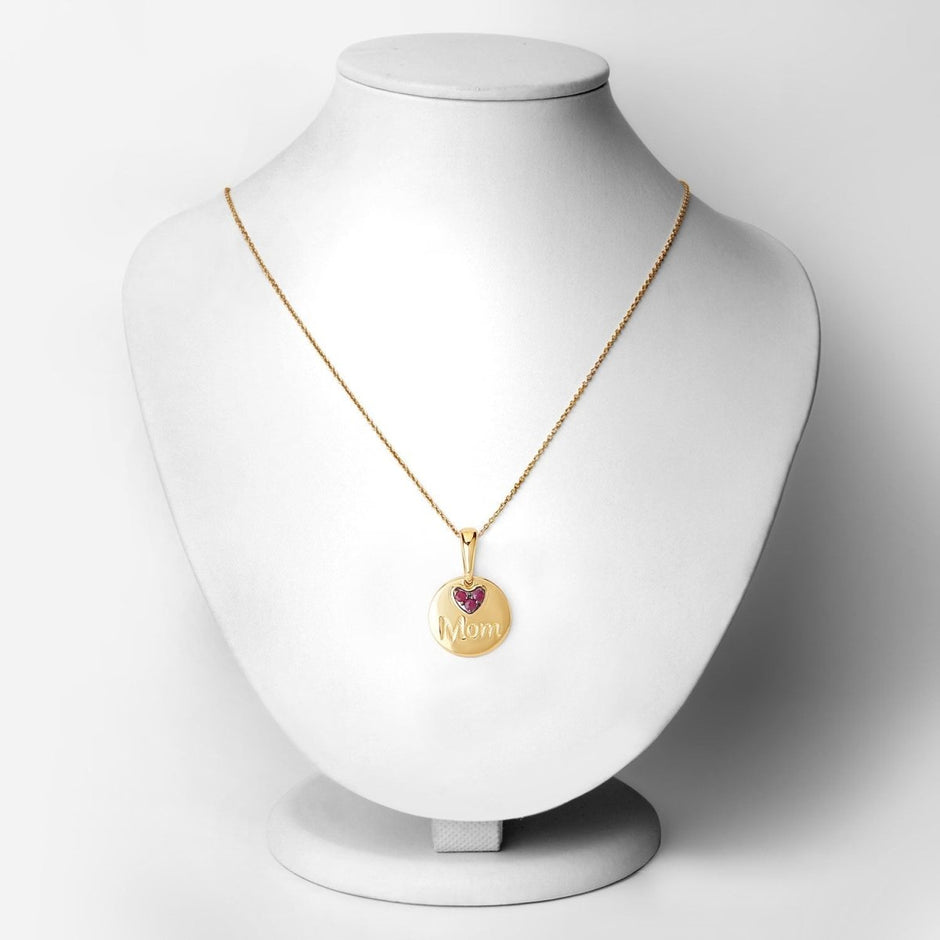 0.20 Carat Genuine Ruby .925 Sterling Silver Pendant - Pendants - Custom Crafting Alliance, LLC
