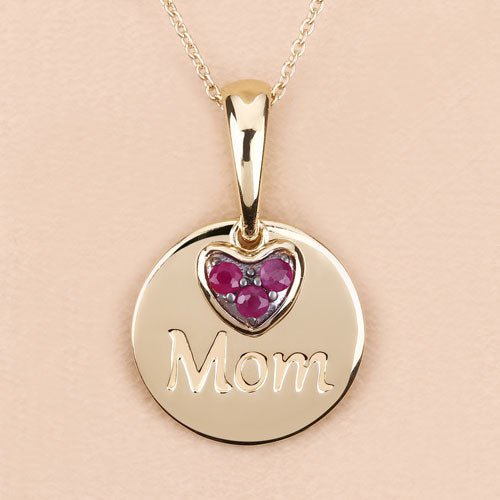 0.20 Carat Genuine Ruby .925 Sterling Silver Pendant - Pendants - Custom Crafting Alliance, LLC