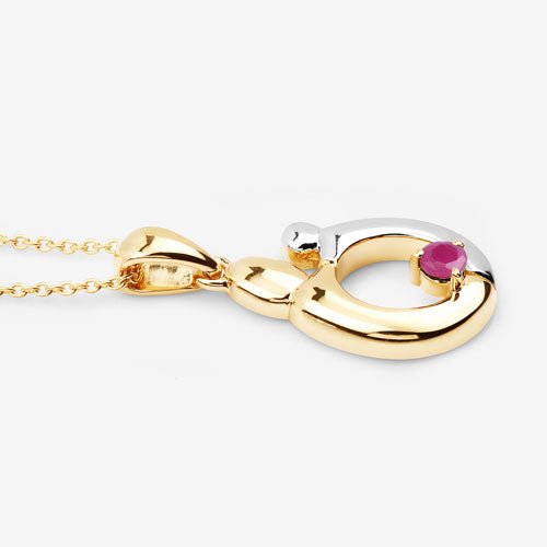0.20 Carat Genuine Ruby .925 Sterling Silver Pendant - Pendants - Custom Crafting Alliance, LLC