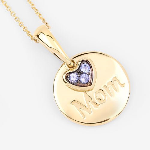0.21 Carat Genuine Tanzanite .925 Sterling Silver Pendant - Pendants - Custom Crafting Alliance, LLC