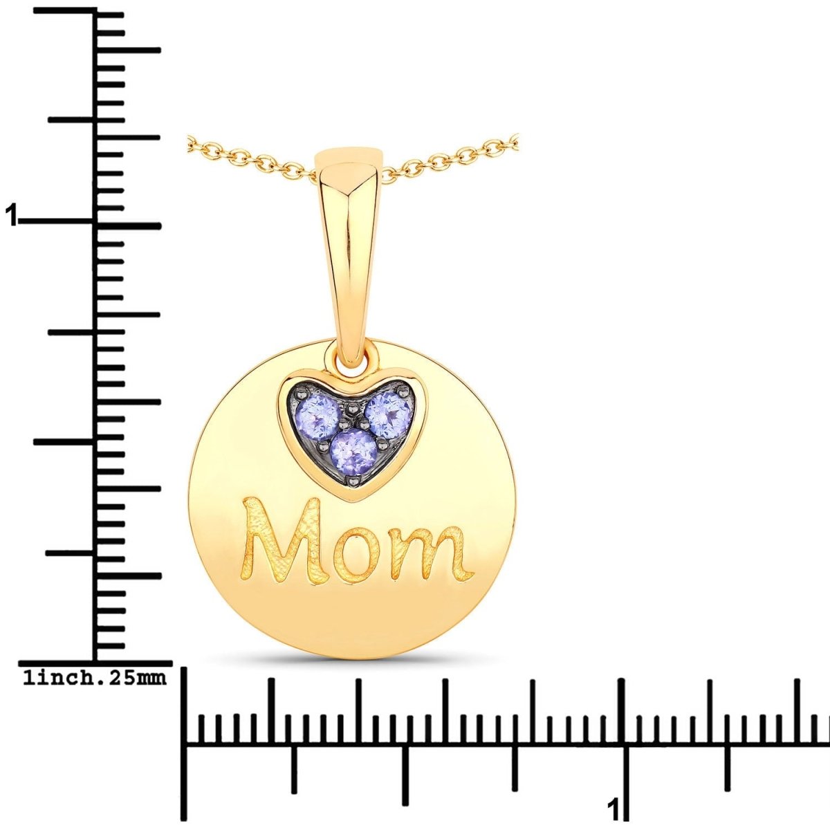 0.21 Carat Genuine Tanzanite .925 Sterling Silver Pendant - Pendants - Custom Crafting Alliance, LLC