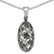 0.22 Carat Genuine Green Diamond .925 Sterling Silver Pendant - Pendants - Custom Crafting Alliance, LLC