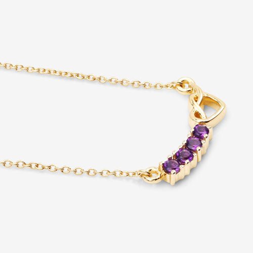 0.24 Carat Genuine Amethyst .925 Sterling Silver Necklace - Necklaces - Custom Crafting Alliance, LLC
