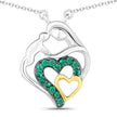 0.24 Carat Genuine Emerald .925 Sterling Silver Pendant - Pendants - Custom Crafting Alliance, LLC