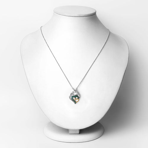 0.24 Carat Genuine Emerald .925 Sterling Silver Pendant - Pendants - Custom Crafting Alliance, LLC