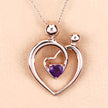 0.25 Carat Genuine Amethyst .925 Sterling Silver Pendant - Pendants - Custom Crafting Alliance, LLC