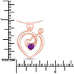 0.25 Carat Genuine Amethyst .925 Sterling Silver Pendant - Pendants - Custom Crafting Alliance, LLC