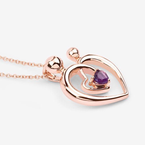 0.25 Carat Genuine Amethyst .925 Sterling Silver Pendant - Pendants - Custom Crafting Alliance, LLC