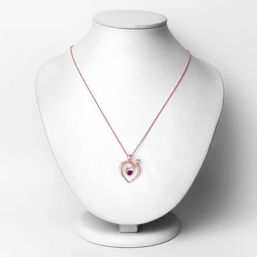 0.25 Carat Genuine Amethyst .925 Sterling Silver Pendant - Pendants - Custom Crafting Alliance, LLC