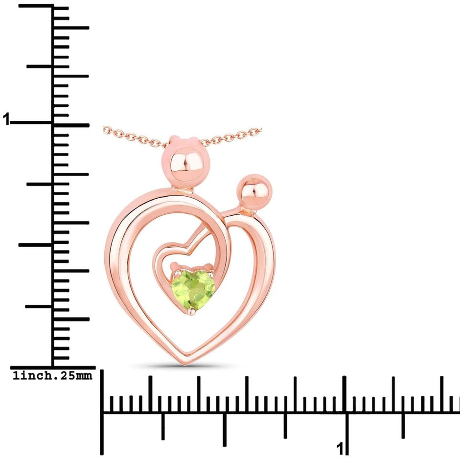 0.25 Carat Genuine Peridot .925 Sterling Silver Pendant - Pendants - Custom Crafting Alliance, LLC