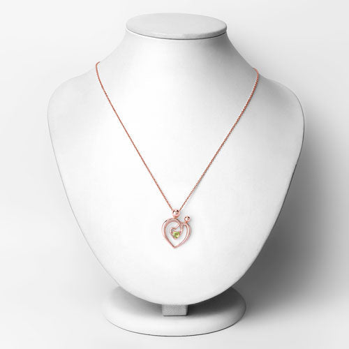 0.25 Carat Genuine Peridot .925 Sterling Silver Pendant - Pendants - Custom Crafting Alliance, LLC