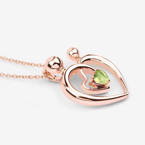0.25 Carat Genuine Peridot .925 Sterling Silver Pendant - Pendants - Custom Crafting Alliance, LLC