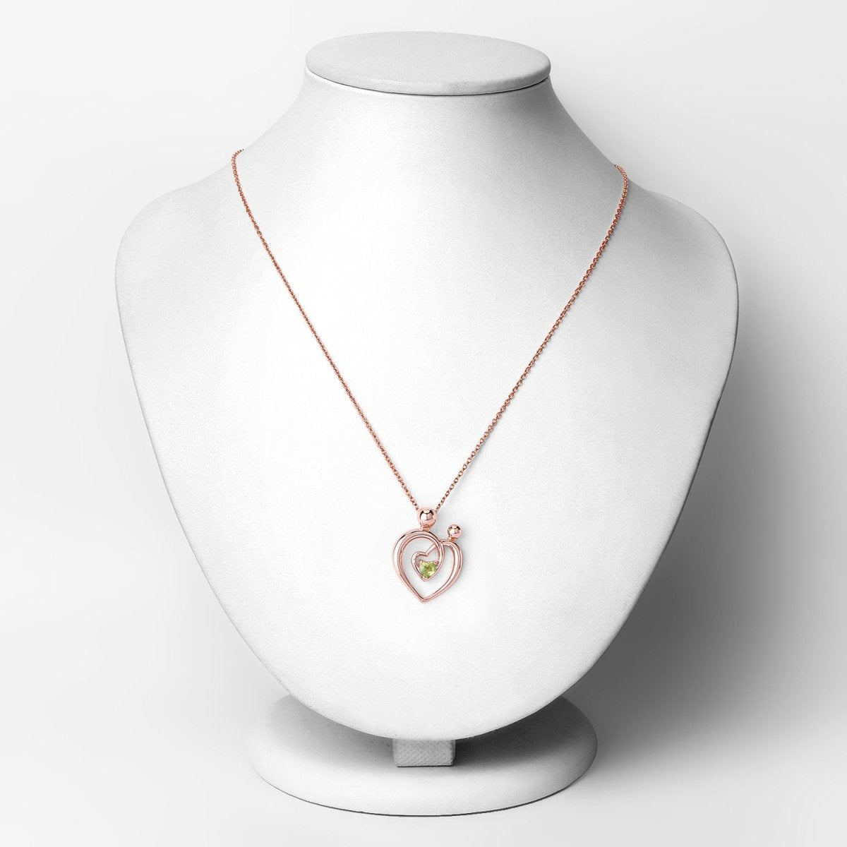 0.25 Carat Genuine Peridot .925 Sterling Silver Pendant - Pendants - Custom Crafting Alliance, LLC