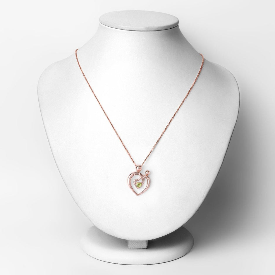 0.25 Carat Genuine Peridot .925 Sterling Silver Pendant - Pendants - Custom Crafting Alliance, LLC