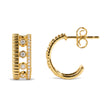 10K Yellow Gold 3/8 Cttw Diamond Circle Design 2-Piece Jewelry Set Pendant Necklace and Stud Earrings