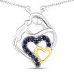 0.28 Carat Genuine Blue Sapphire .925 Sterling Silver Pendant - Pendants - Custom Crafting Alliance, LLC