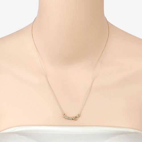 0.28 Carat Genuine Peridot .925 Sterling Silver Necklace - Necklaces - Custom Crafting Alliance, LLC