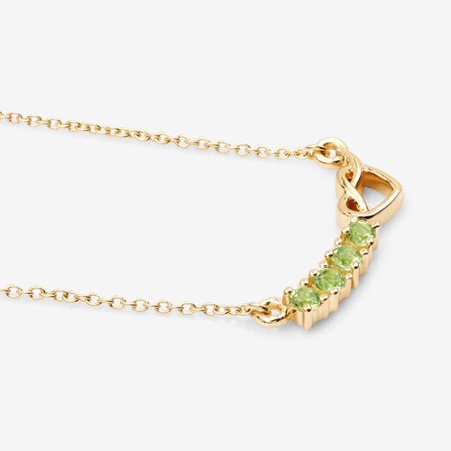 0.28 Carat Genuine Peridot .925 Sterling Silver Necklace - Necklaces - Custom Crafting Alliance, LLC