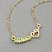0.28 Carat Genuine Peridot .925 Sterling Silver Necklace - Necklaces - Custom Crafting Alliance, LLC