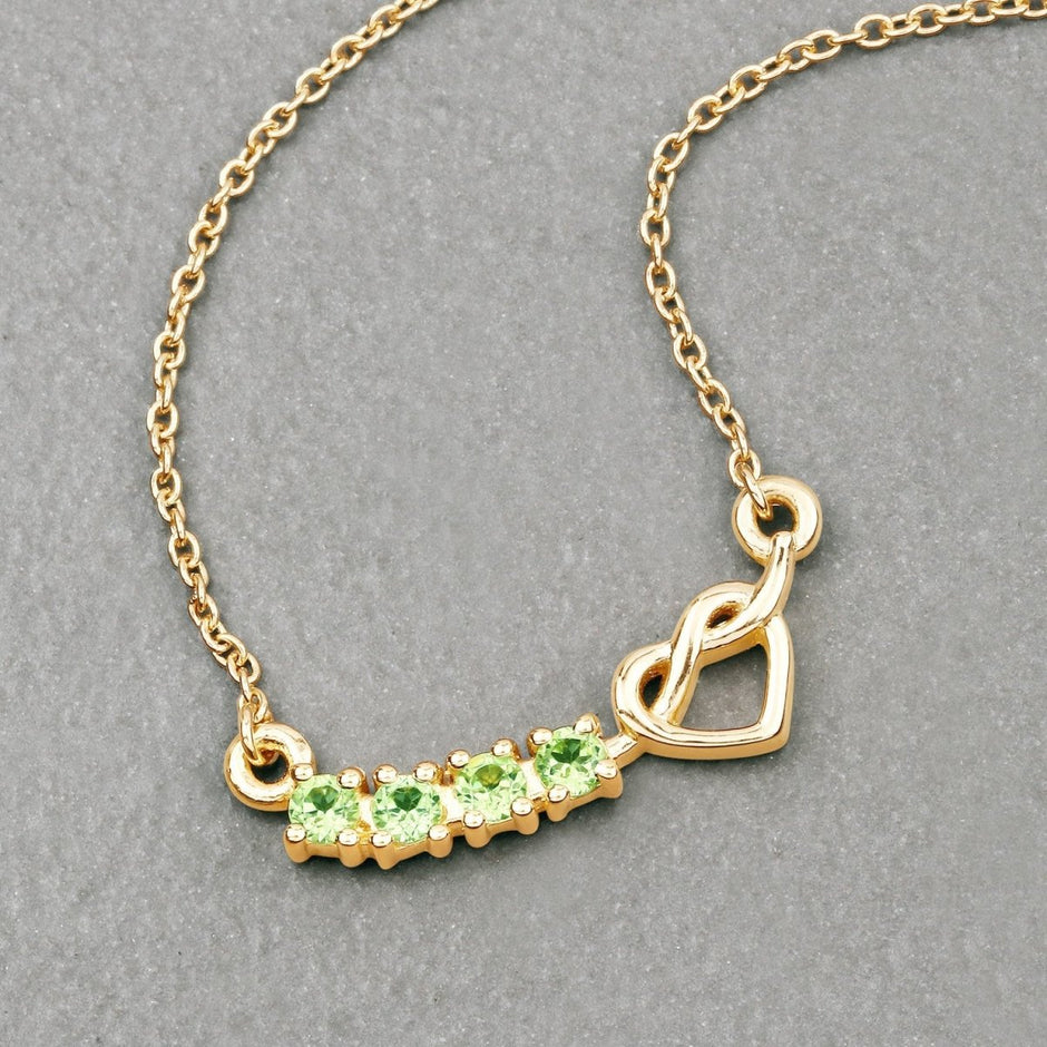 0.28 Carat Genuine Peridot .925 Sterling Silver Necklace - Necklaces - Custom Crafting Alliance, LLC