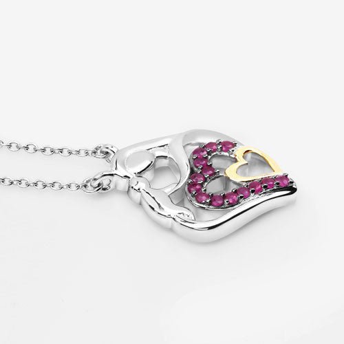 0.28 Carat Genuine Ruby .925 Sterling Silver Pendant - Pendants - Custom Crafting Alliance, LLC
