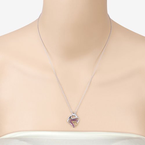 0.28 Carat Genuine Ruby .925 Sterling Silver Pendant - Pendants - Custom Crafting Alliance, LLC