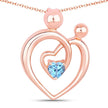 0.28 Carat Genuine Swiss Blue Topaz .925 Sterling Silver Pendant - Pendants - Custom Crafting Alliance, LLC