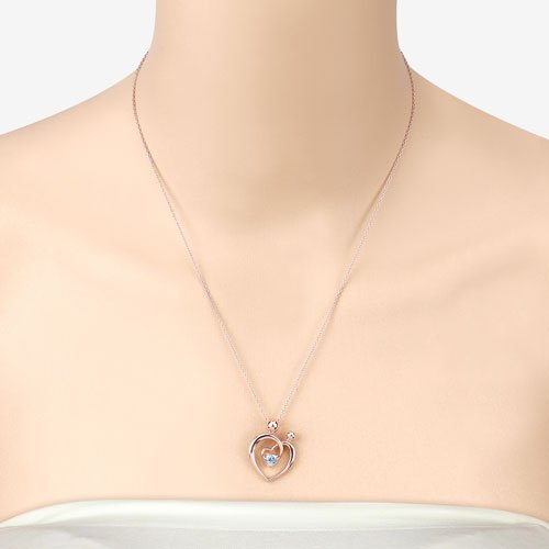 0.28 Carat Genuine Swiss Blue Topaz .925 Sterling Silver Pendant - Pendants - Custom Crafting Alliance, LLC