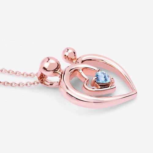0.28 Carat Genuine Swiss Blue Topaz .925 Sterling Silver Pendant - Pendants - Custom Crafting Alliance, LLC