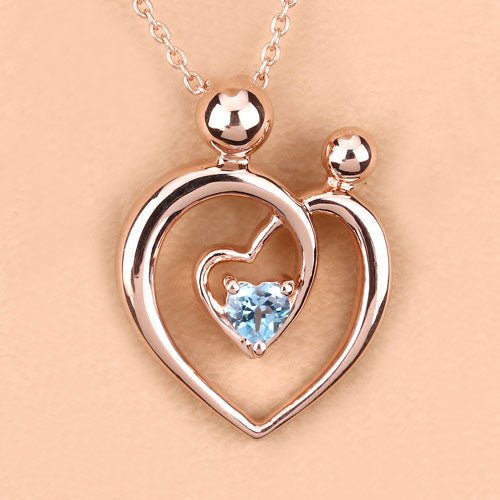 0.28 Carat Genuine Swiss Blue Topaz .925 Sterling Silver Pendant - Pendants - Custom Crafting Alliance, LLC